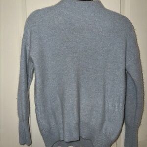 Magaschoni 100% Cashmere Funnel Neck Sweater XS in Baby Blue